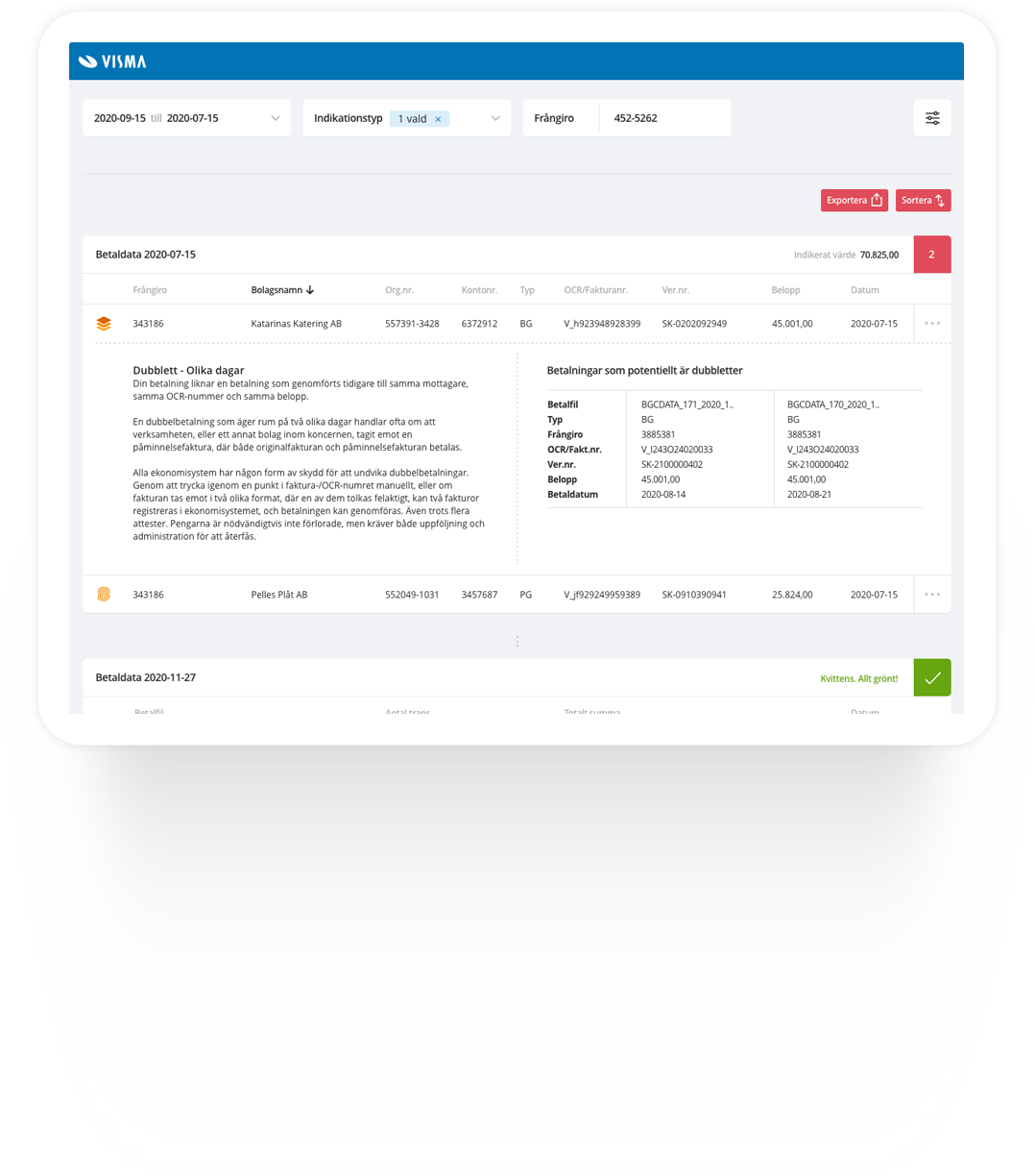 Visma Autopay Detect Visma Autopay Detect